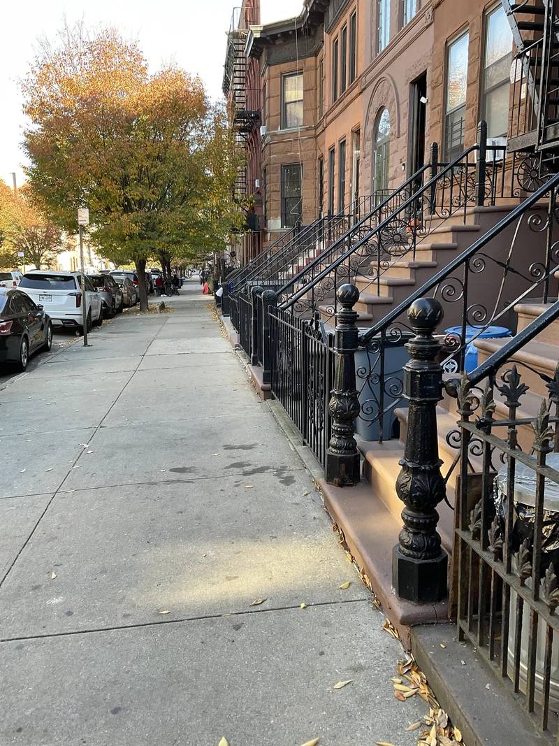 Bedford-Stuyvesant brownstone block on a sunny day — the neighborhood B2MC serves